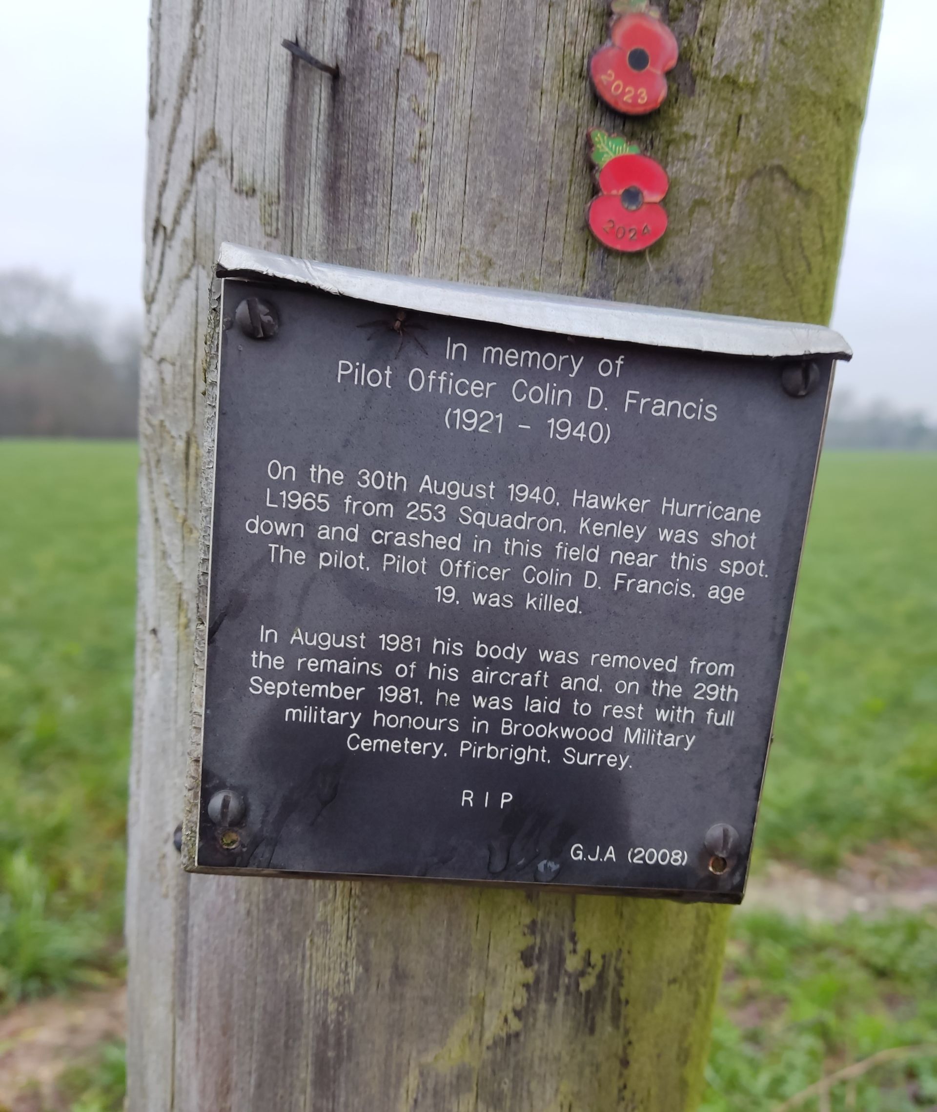 Memorial to a British Pilot
